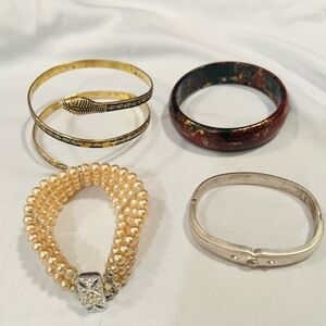 BRACELETS Vintage lot bangle,hinge, clasp,adjustable